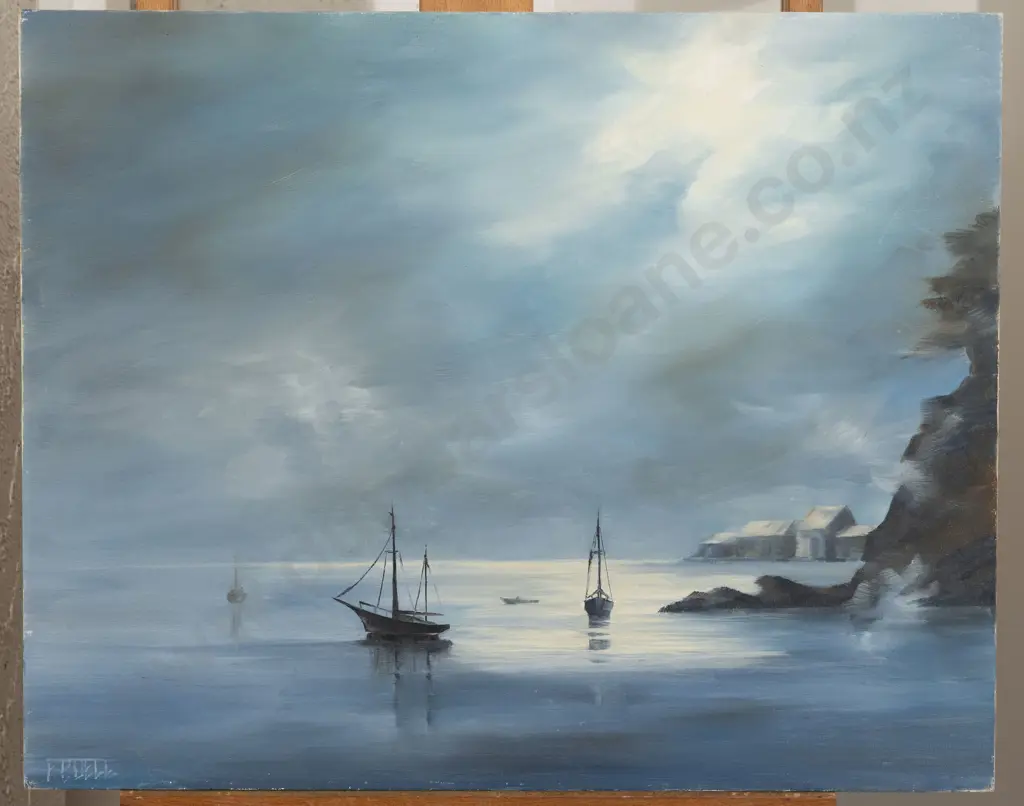 Frank Dell - Rising Mist - Whangaroa Harbour (Unframed) Image 1++