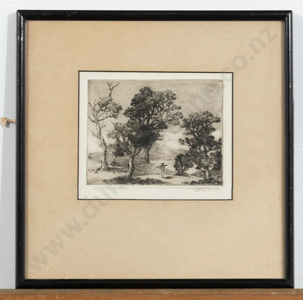 George Herbert Elliot - Lake Scene Image 1++
