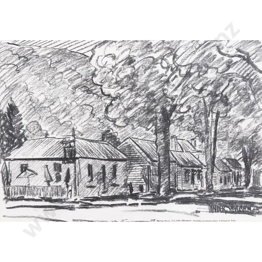 John Van der Sterren - Miner's Cottages from a Bygone Era - Arrowtown Image 1++