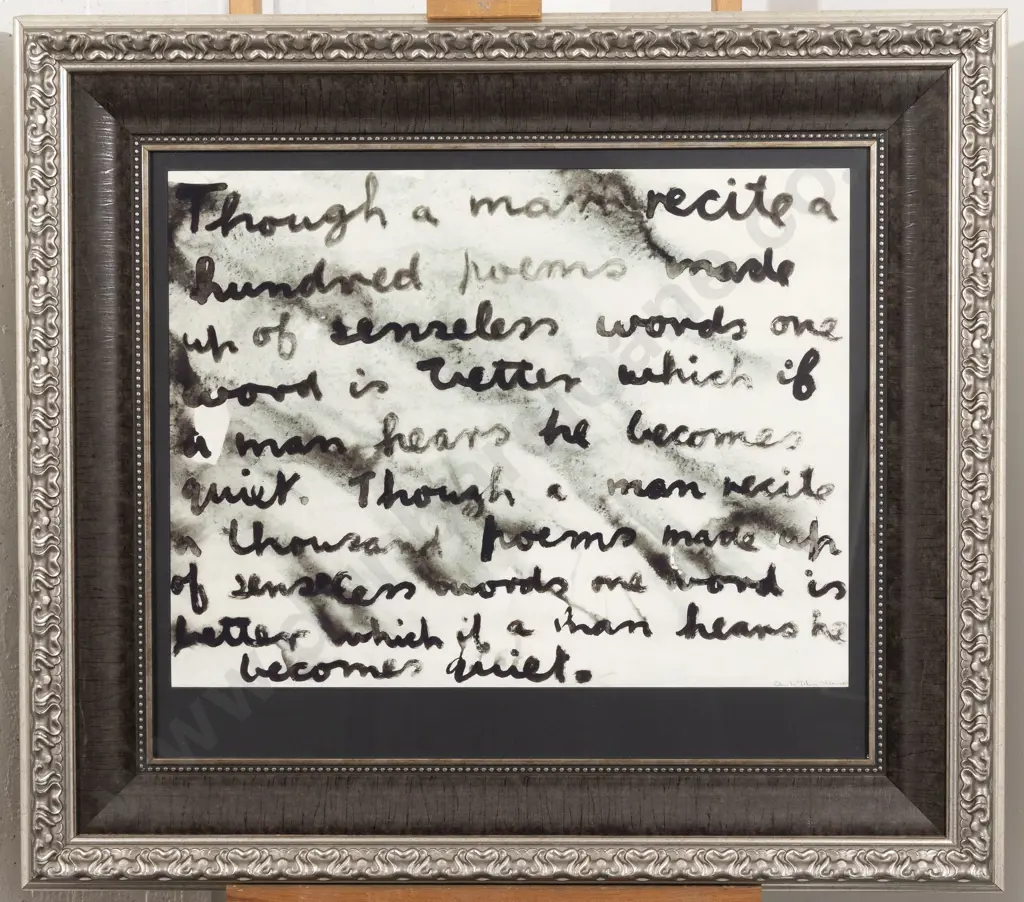 After Colin McCahon - Though a man recite a hundred poems Image 1++