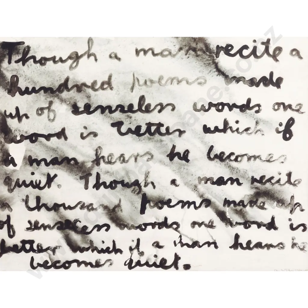 After Colin McCahon - Though a man recite a hundred poems Image 1++