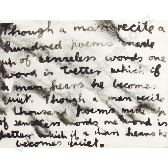 After Colin McCahon - Though a man recite a hundred poems