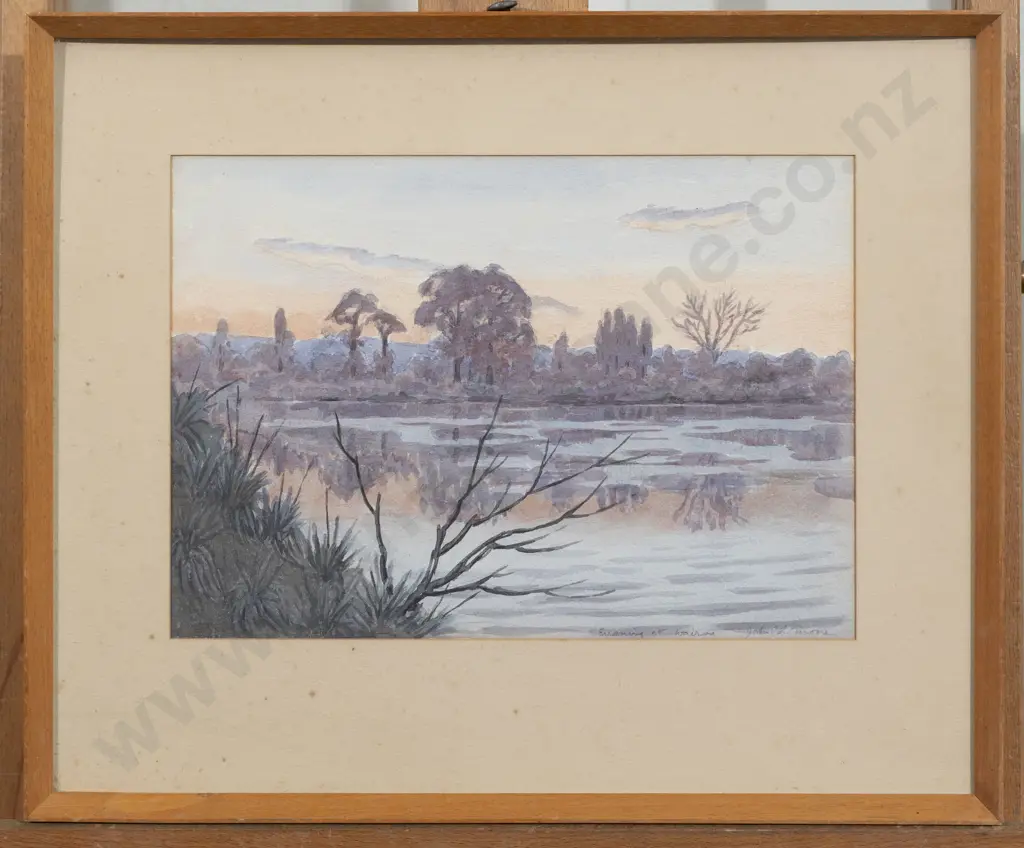 John Lysaght Moore - Evening at Wairoa Image 1++