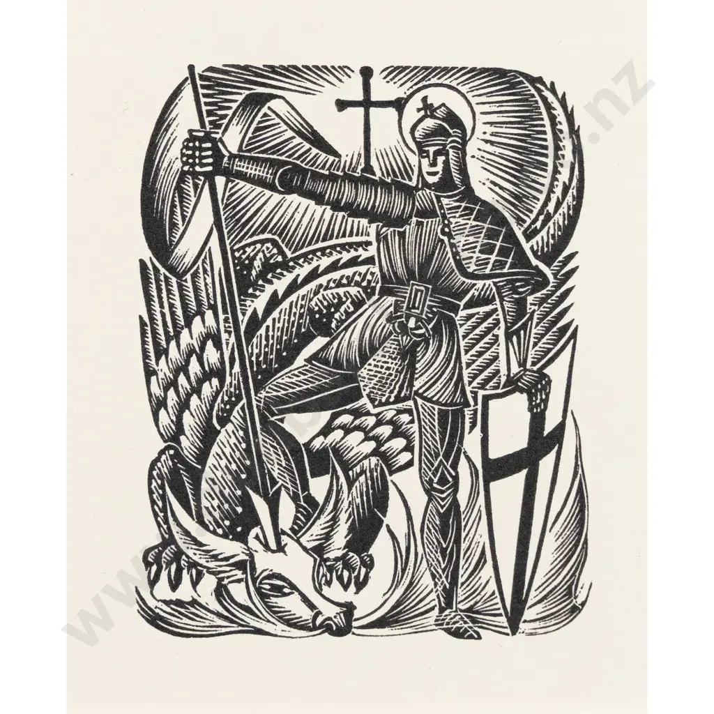 E Mervyn Taylor - Saint George & the Dragon Image 1++