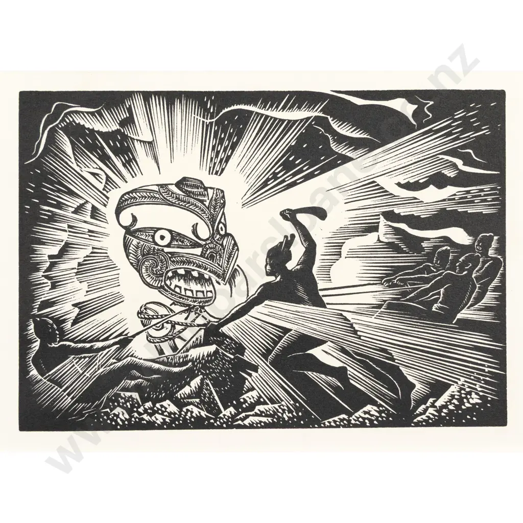 E Mervyn Taylor - Maui Taming the Sun Image 1++