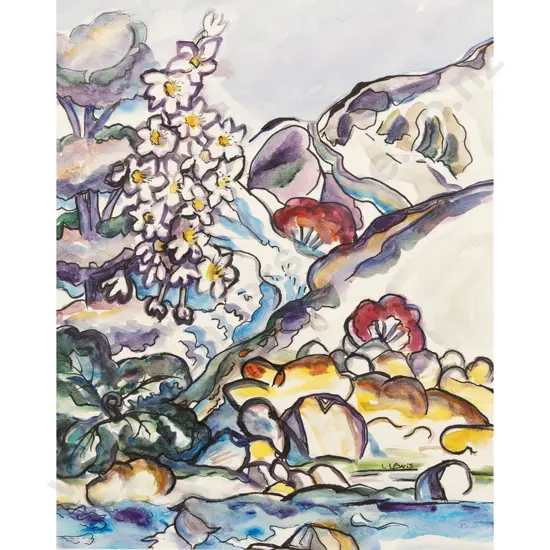 Lily Lewis - Landscape with Flowers