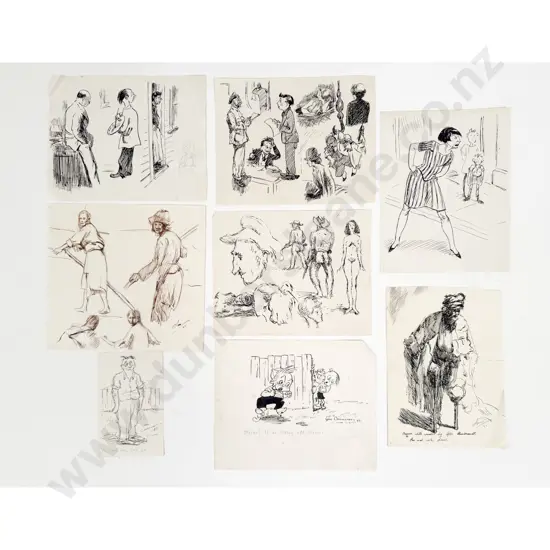 Sam Cairncross (1913 - 76) - Eight Sketches (unframed)