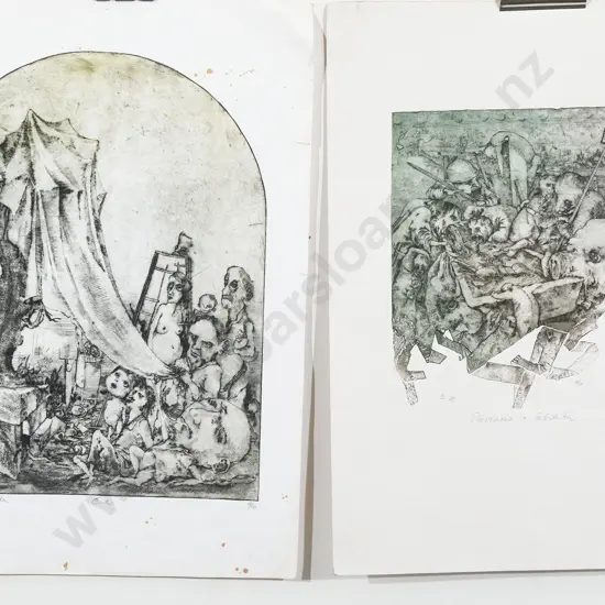 Mikulas Cacara (Czech) - Five Etchings (Unframed)