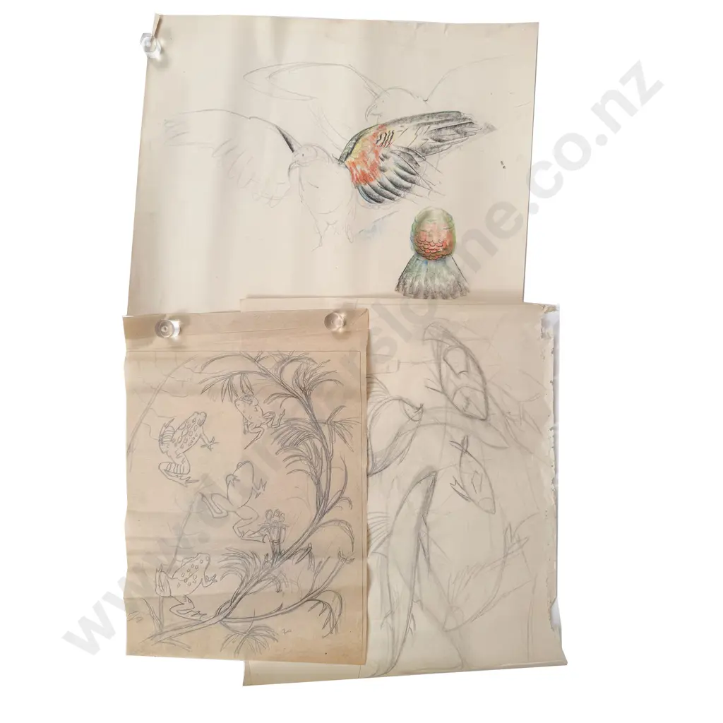 John Weeks (1888 - 1965) - 10 Assorted Sketchbook Studies Image 1++
