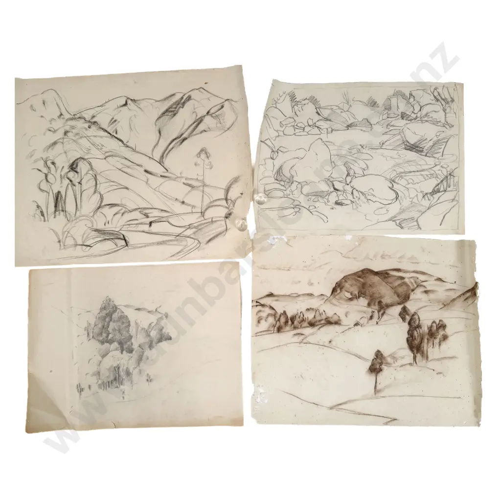 John Weeks (1888 - 1965) - 14 Assorted Sketchbook Studies Image 1++