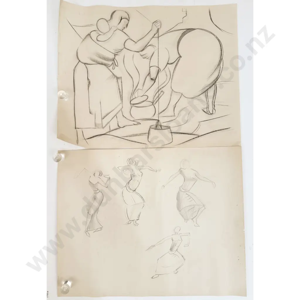 John Weeks (1888 - 1965) - 8 Assorted Sketchbook Studies Image 1++