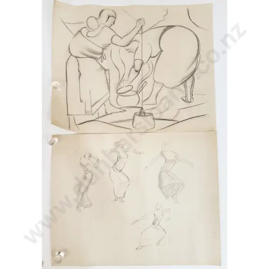 John Weeks (1888 - 1965) - 8 Assorted Sketchbook Studies