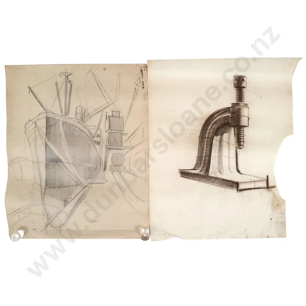 John Weeks - 9 Assorted Sketchbook Studies Image 1++