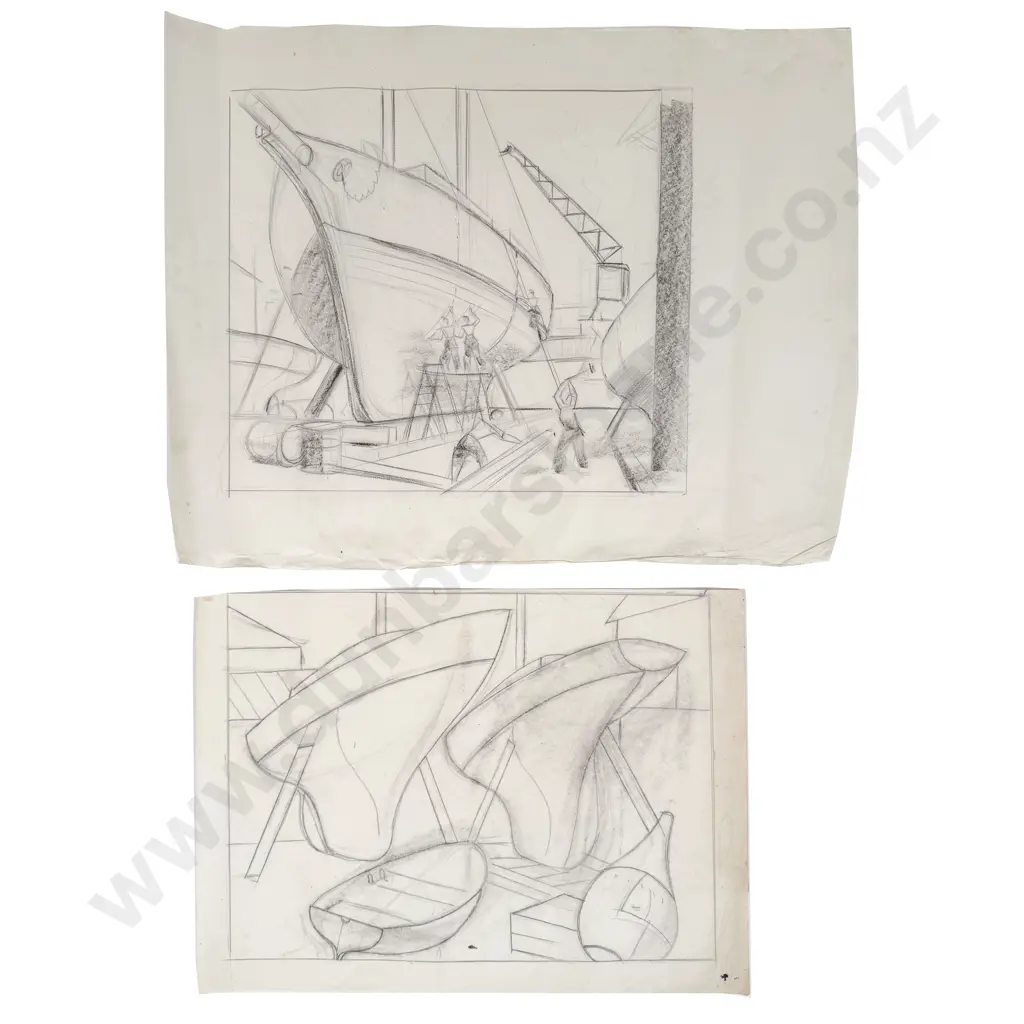 John Weeks - 9 Assorted Sketchbook Studies Image 1++