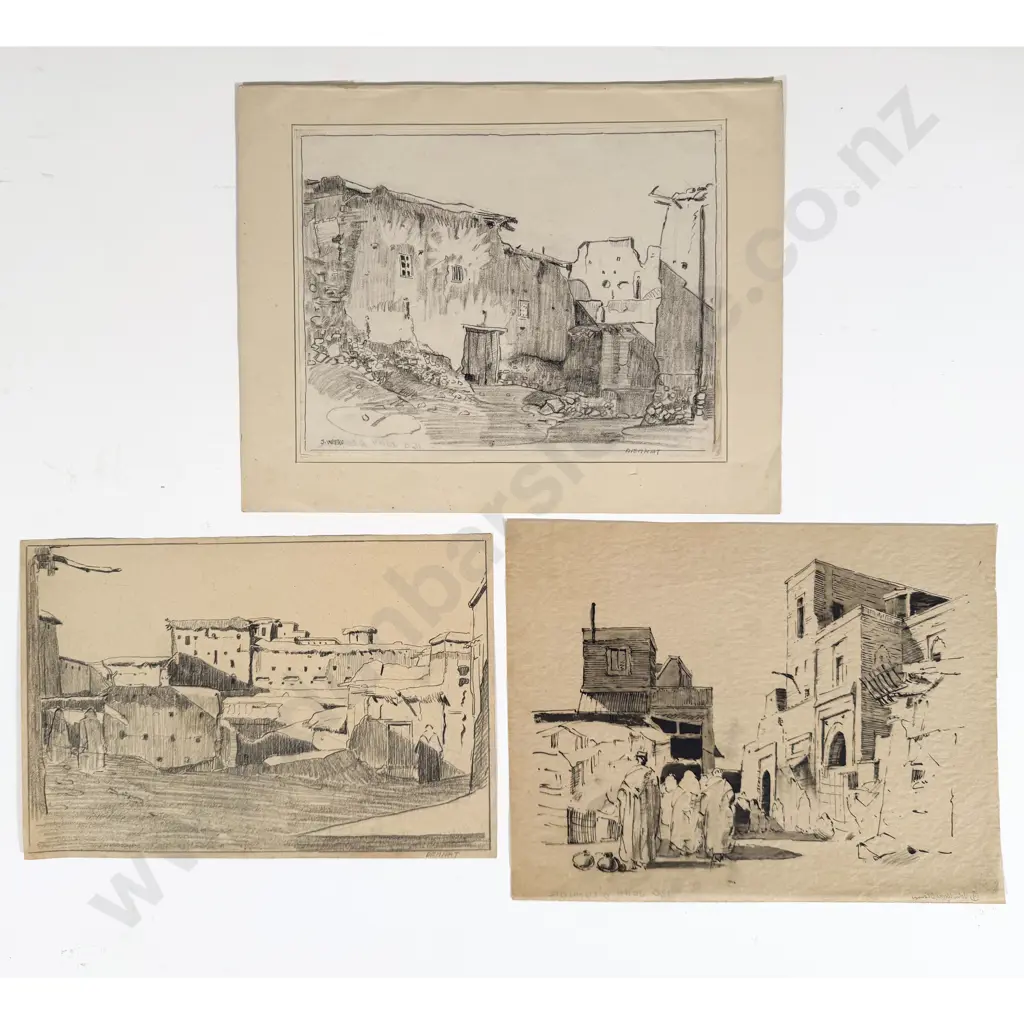 John Weeks (1888 - 1965) - 3 Assorted Studies Image 1++