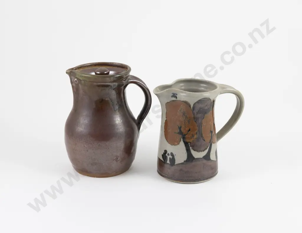 Barry Brickell Fatso Jug & NZ Pottery Jug Image 1++