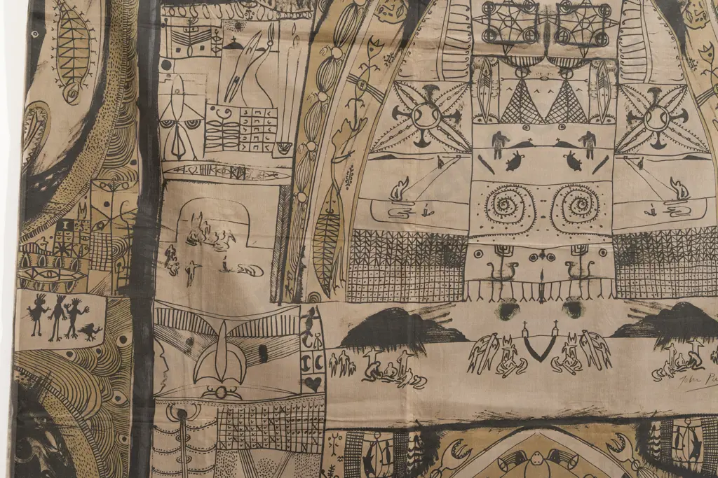 John Pule and Doris de Pont Screenprinted Cotton Corduroy Image 1++