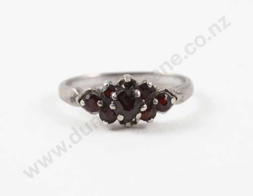 S/S Seven Stone Garnet Ring Image 1++