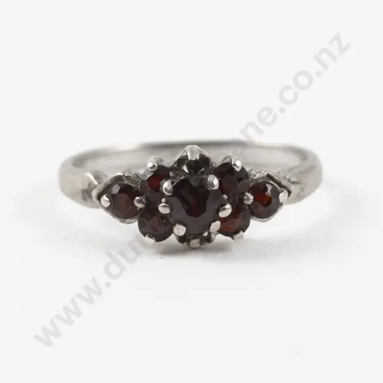 S/S Seven Stone Garnet Ring