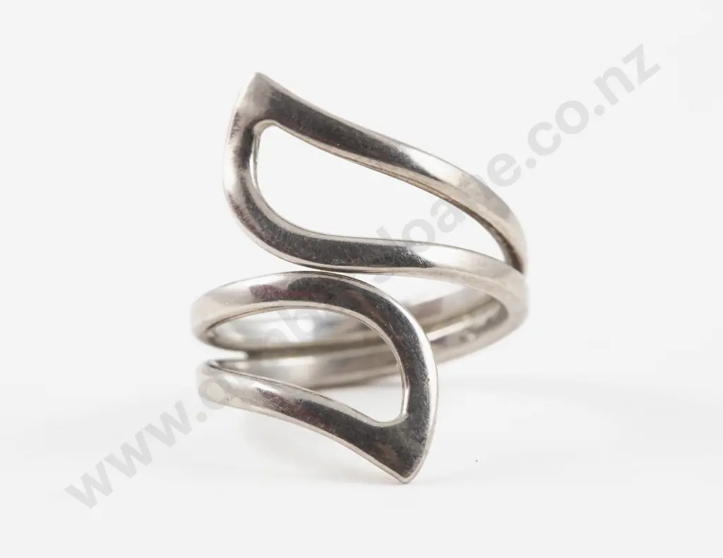 S/S Fancy Double Band Ring Image 1++