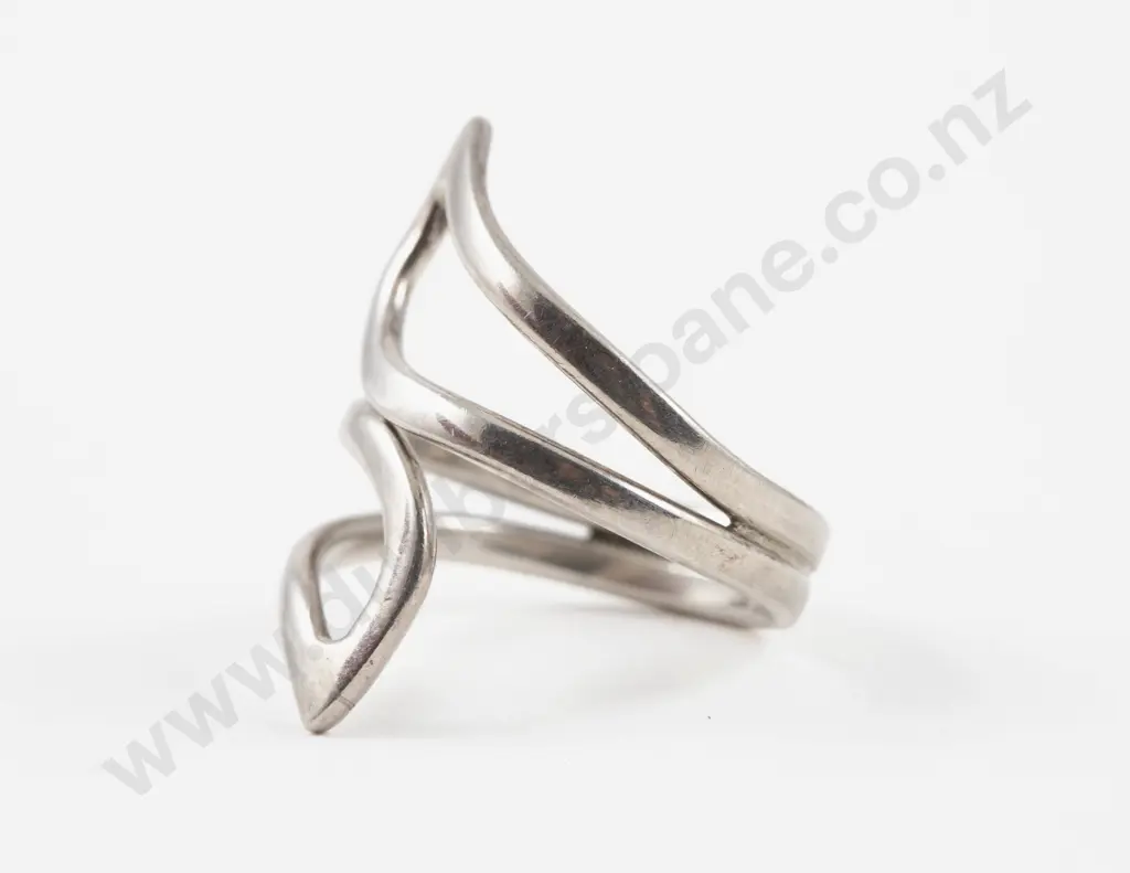 S/S Fancy Double Band Ring Image 1++