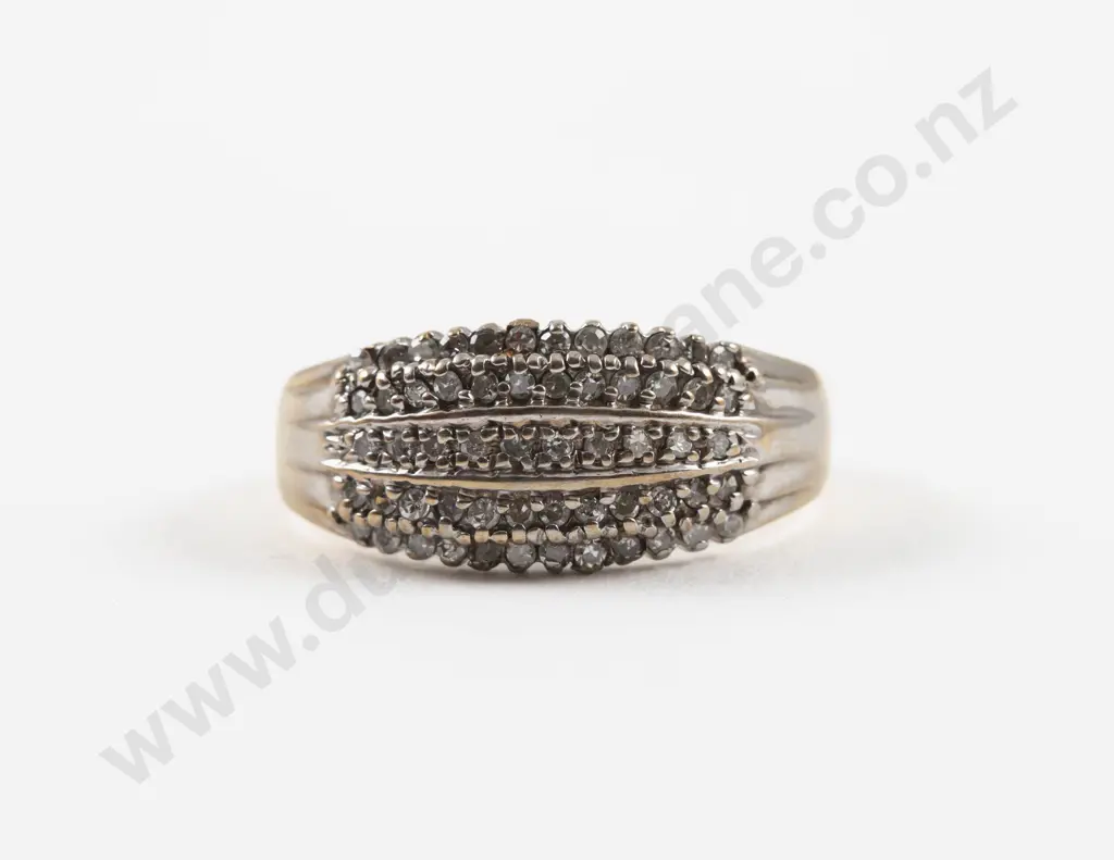 9ct 58Stone Diamond Band Ring Image 1++