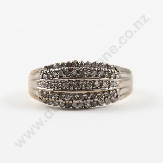 9ct 58Stone Diamond Band Ring