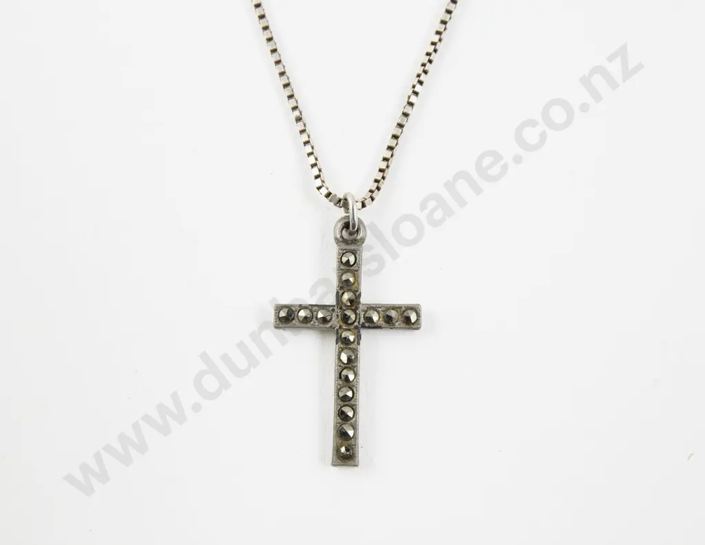 Marcasite Cross Pendant on S/S Neck Chain Image 1++