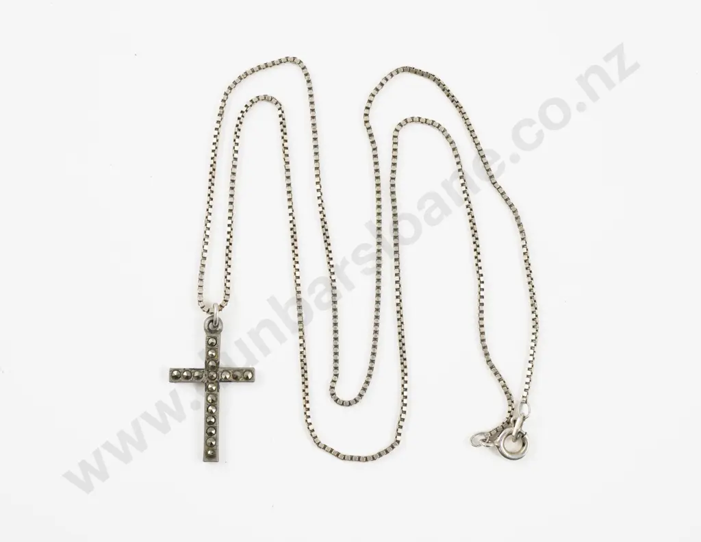 Marcasite Cross Pendant on S/S Neck Chain Image 1++