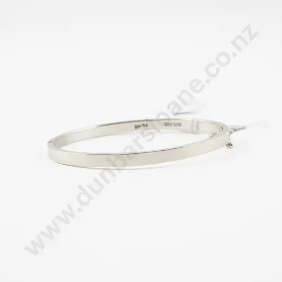S/S Plain Hinged Snap Bangle