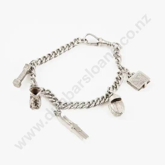S/S Curb Link Charm Bracelet