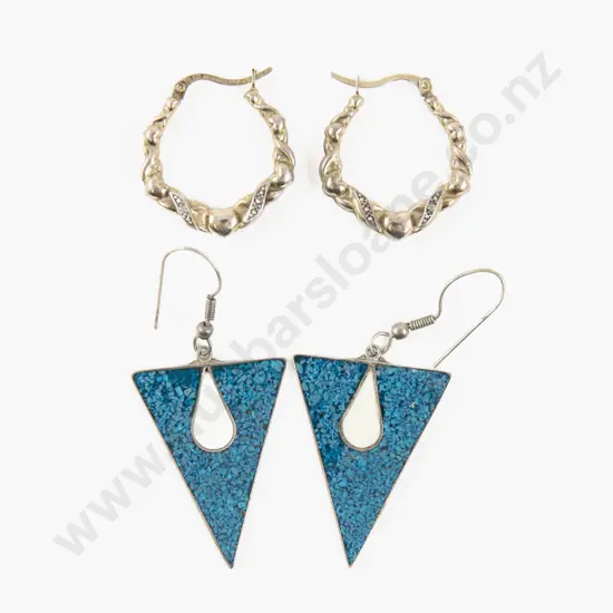 Two .925 Mexican Silver Earrings