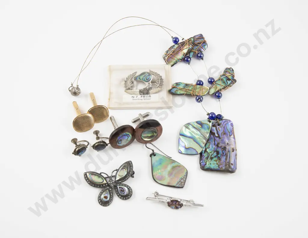 Collection of Assorted NZ Paua Jewellery and Other Image 1++