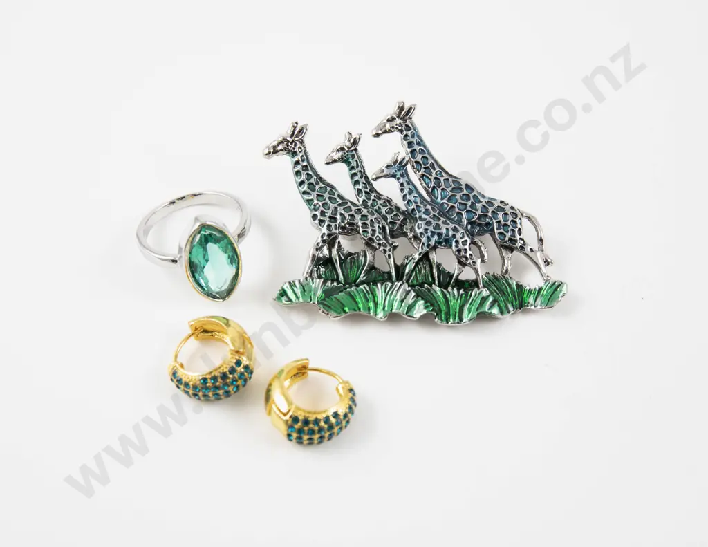 Collection of Assorted Gem Set and Enamel Costume Jewellery Image 1++