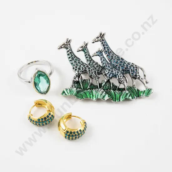 Collection of Assorted Gem Set and Enamel Costume Jewellery
