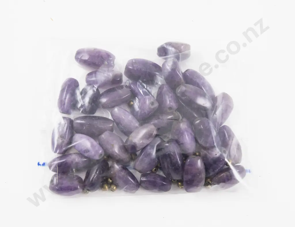 Collection of Semi-Precious Amethyst Beads Image 1++