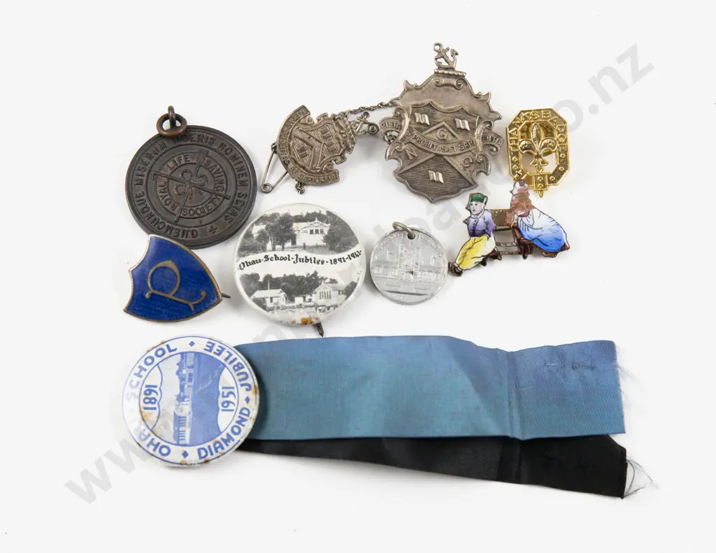 Two S/S Shield Brooches with Collection of Other Assorted Brooches and Pendants Image 1++