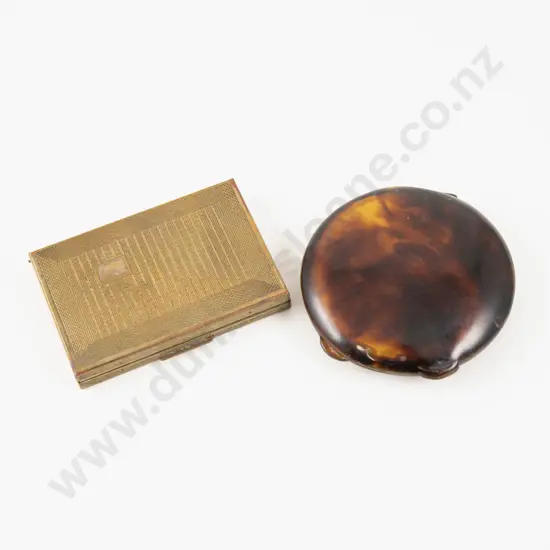 Mid 20th Century Zenette (England) Gold Plated Powder Compact