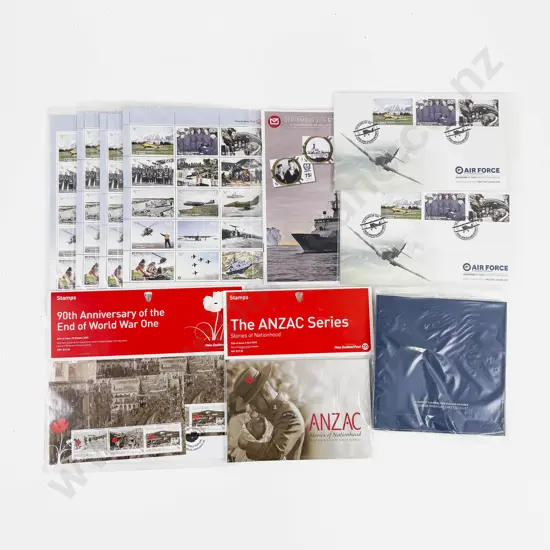 NZ 75Years The Royal NZ Air Force Mini Sheet Booklet with Other Military FDC's and Packs