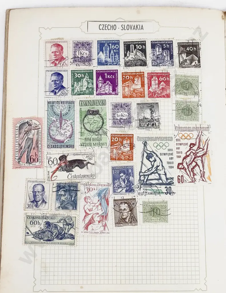 Vintage Album World Stamps with Small NZ Stock Book Album and Some Loose Stamps Image 1++