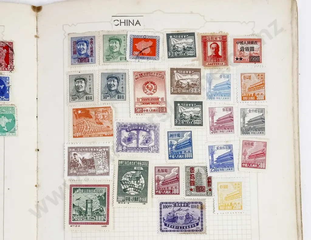 Vintage Album World Stamps with Small NZ Stock Book Album and Some Loose Stamps Image 1++