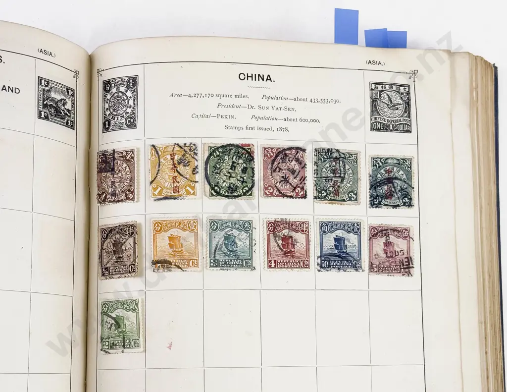 Vintage World Stamp Album Image 1++