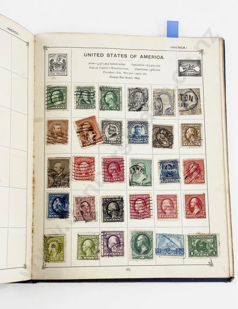 Vintage World Stamp Album Image 1++