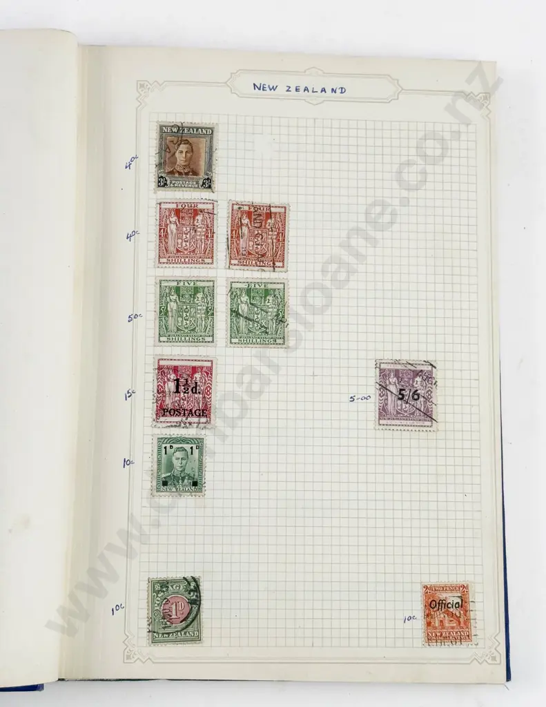 Vintage NZ and World Stamp Album Image 1++