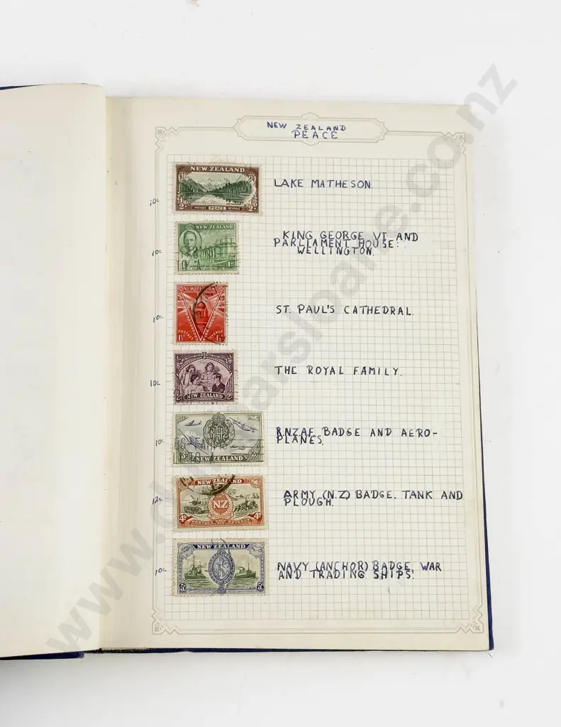 Vintage NZ and World Stamp Album Image 1++