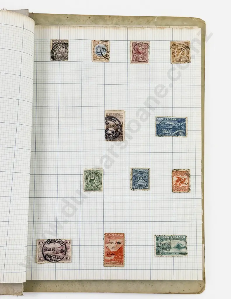 Vintage Album NZ Stamps all Pre-decimal Image 1++