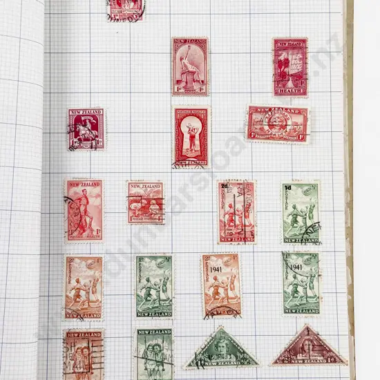 Vintage Album NZ Stamps all Pre-decimal