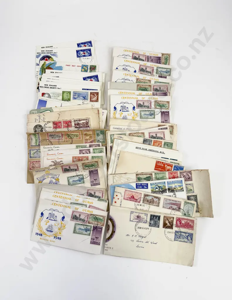 NZ Qty NZ Pre-decimal Centennial and Airmail FDC's Image 1++