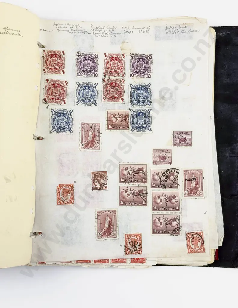 NZ Vintage Album of Page Multiple Singles - Small Blocks mainly Pre-decimal with some World Image 1++