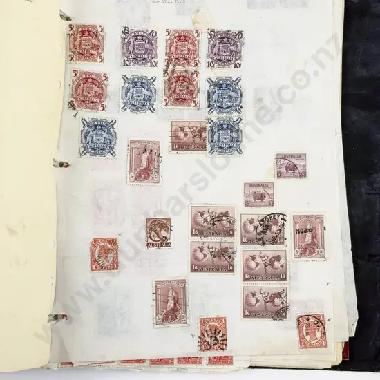 NZ Vintage Album of Page Multiple Singles - Small Blocks mainly Pre-decimal with some World